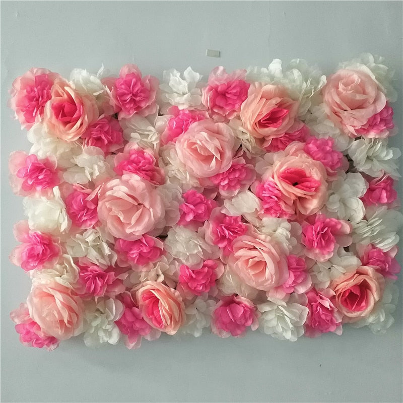 LINMAN cm Rose Artificial Flower Wall Panel Decor Backdrop Wedding Party Event Birthday Shop Scene Layout Customizable 