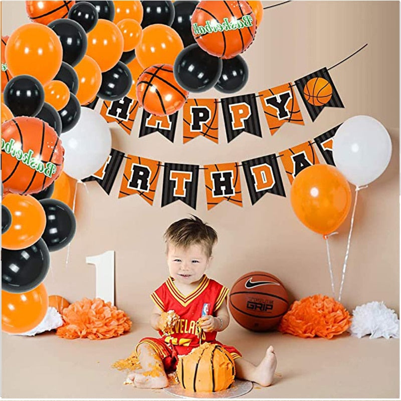 Basketball Themed Balloon Garland Arch Kit Party Supplies Sports Birthday Baby Shower Decorations Inflatable