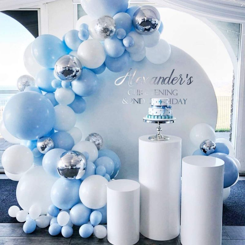 141pcs Macaron Blue Balloons Garland Arch Kit Confetti Ballon Kids Birthday Wedding Party Decoration Baby Showe Background Decor PartyDecorHQ