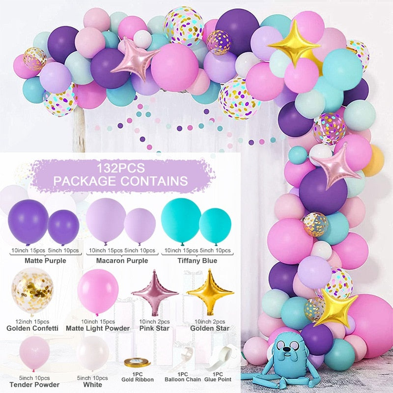 Birthday Purple Balloon Garland Arch Kit Party Decoration Baby Shower Wedding Baloon Decor st Supplies Inflatable Decorations