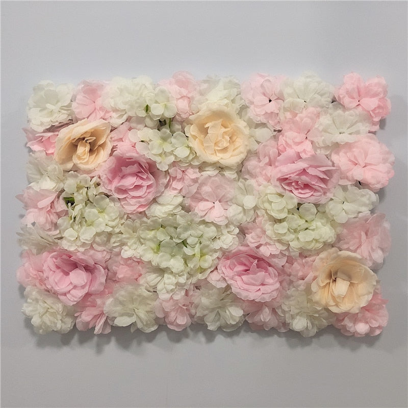 LINMAN cm Rose Artificial Flower Wall Panel Decor Backdrop Wedding Party Event Birthday Shop Scene Layout Customizable 