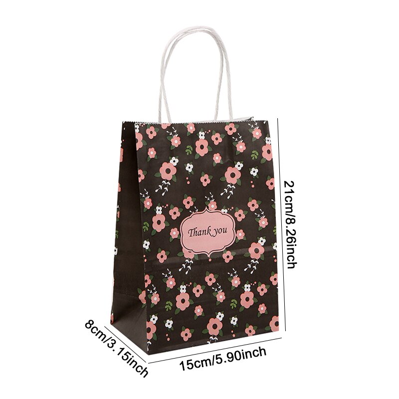 pcs Small Flower Pattern Gift Bag Handheld Shopping Wedding Birthday Party Packaging Festival Gifts Guests 