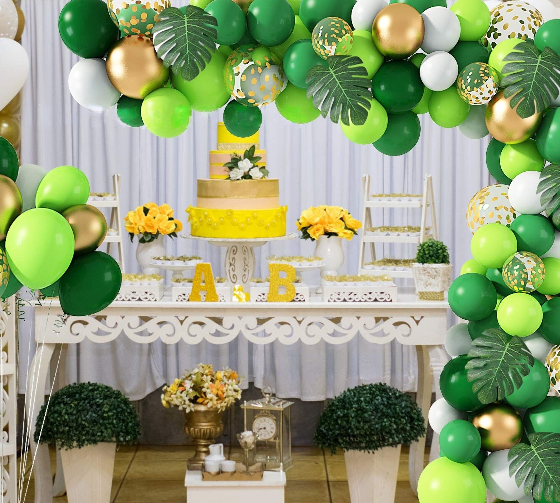 Jungle Forest Theme Decoration Green Balloon Garland Arch Kit Turtle Leaves Baby Shower Birthday Party Supplies Inflatable Decorations