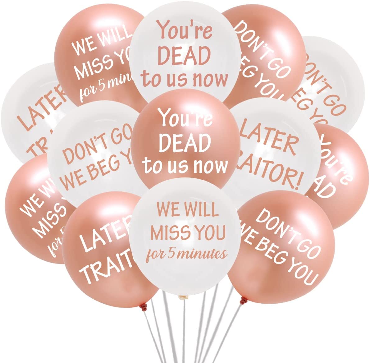 Rose Gold Farewell Office Leaving Balloons Party Supplies Coworker Going Away Retirement Decoration 