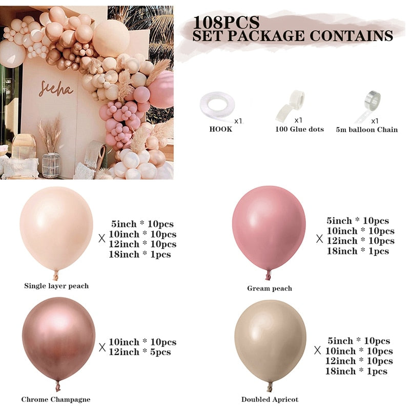 pcs Pink Macaron Metal Balloon Set Butterfly Balloons Garland Arche Birthday Party Decoration Wedding Decor Baby Shower 