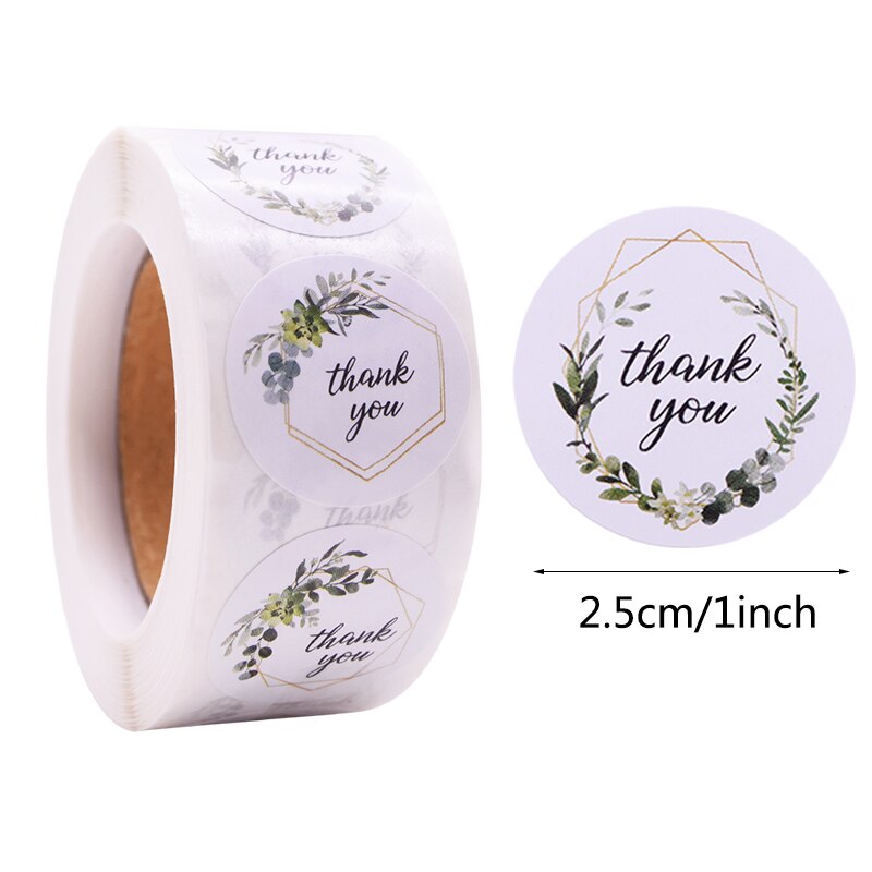 pcs/roll Thank Sticker cm Love Design Diary Scrapbook Stickers Wedding Birthday Party Gift Packaging Seal Labels Decor 