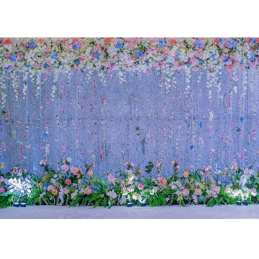 Wedding Flower Curtain Blossom Floral Garland Wall Party Decoration Backdrop Photocall Photography Backgrounds Photo Studio Inflatable Decorations