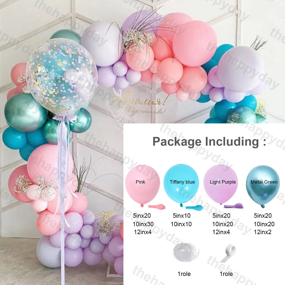 Pcs Macaron Balloons Garland Kit Pastel Balloon Arch Rainbow Chain Birthday Baby Shower Wedding Party Decor Inflatable Decorations