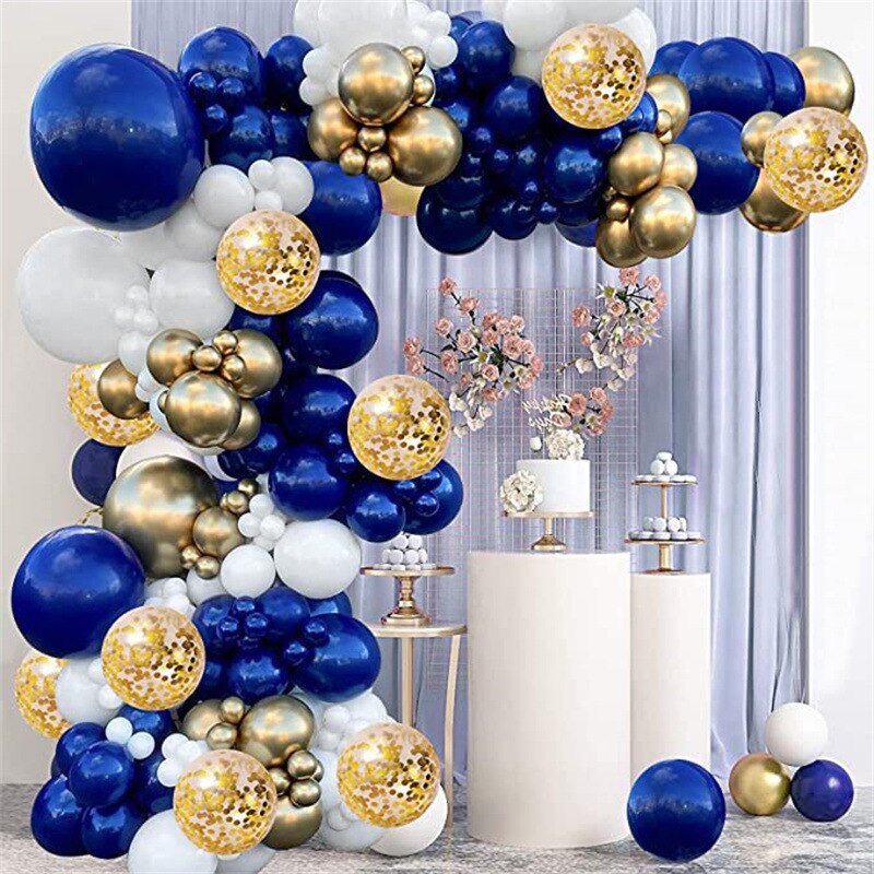 pcs Wedding Balloons Garland Arch Kit Gold Metallic Ballon Jungle Birthday Party Decoration Baby Shower Bachelorette Globes Inflatable Decorations