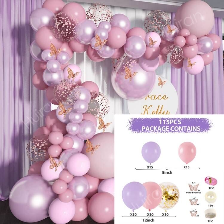 Macaron Balloon Garland Arch Kit Wedding Birthday Party Decoration Home Baby Shower Rose Gold Confetti Latex Balloons 