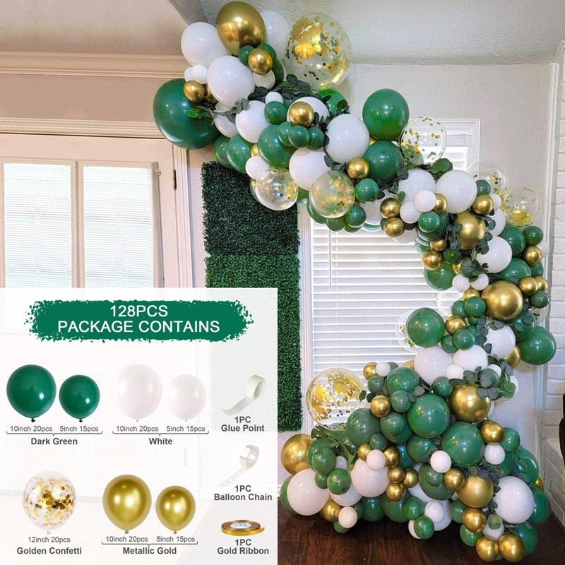 Macaron Green Balloon Garland Arch Kit Wedding Ballon Birthday Party Decor Kids Jungle Safari Theme Baby Shower Inflatable Decorations