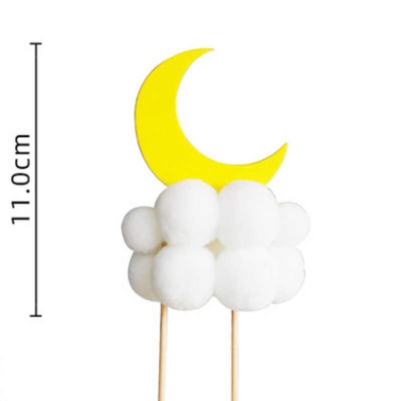 Cute Fox Stars Moon Clouds Prince Resin Creative Crafts Cake Decorations Little Boy Model Micro Landscape Cake Topper Decor PartyDecorHQ