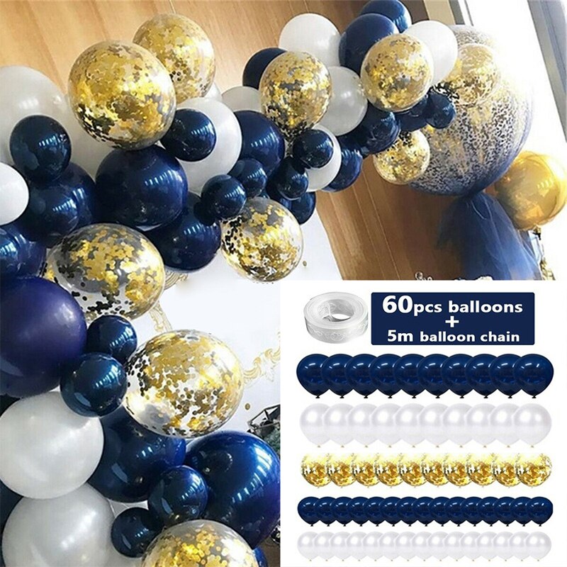 Pcs/ Pcs Navy Blue Garland Arch Balloons Wedding Decoration Birthday Baby Shower Party Decor Globo Gold Confetti Balloon Inflatable Decorations