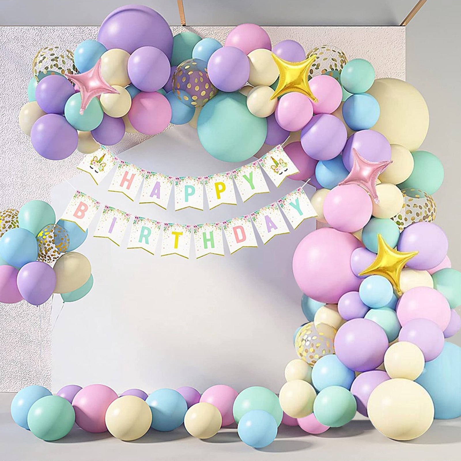 Unicorn Balloons Garland Arch Kit Confetti Latex Wedding Birthday Party Decoration Kids Baby Shower Girl Decor Ballon Inflatable Decorations