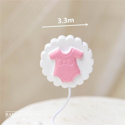 Gender Reveal Cake Decoration Blue Pink Baby Boy Girl Toppers Bottle Stroller Happy Birthday Cupcake Topper Baking 