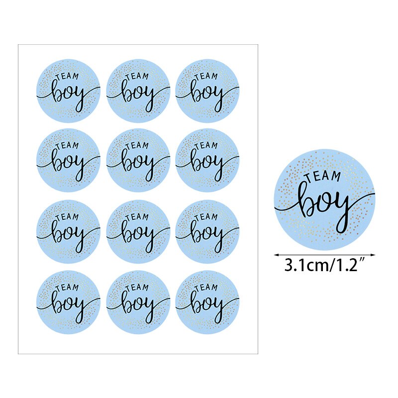 pcs Team Boy Girl Stickers Vote Sticker Gender Reveal Party Decoration Baby Shower Packaging Seal Labels 