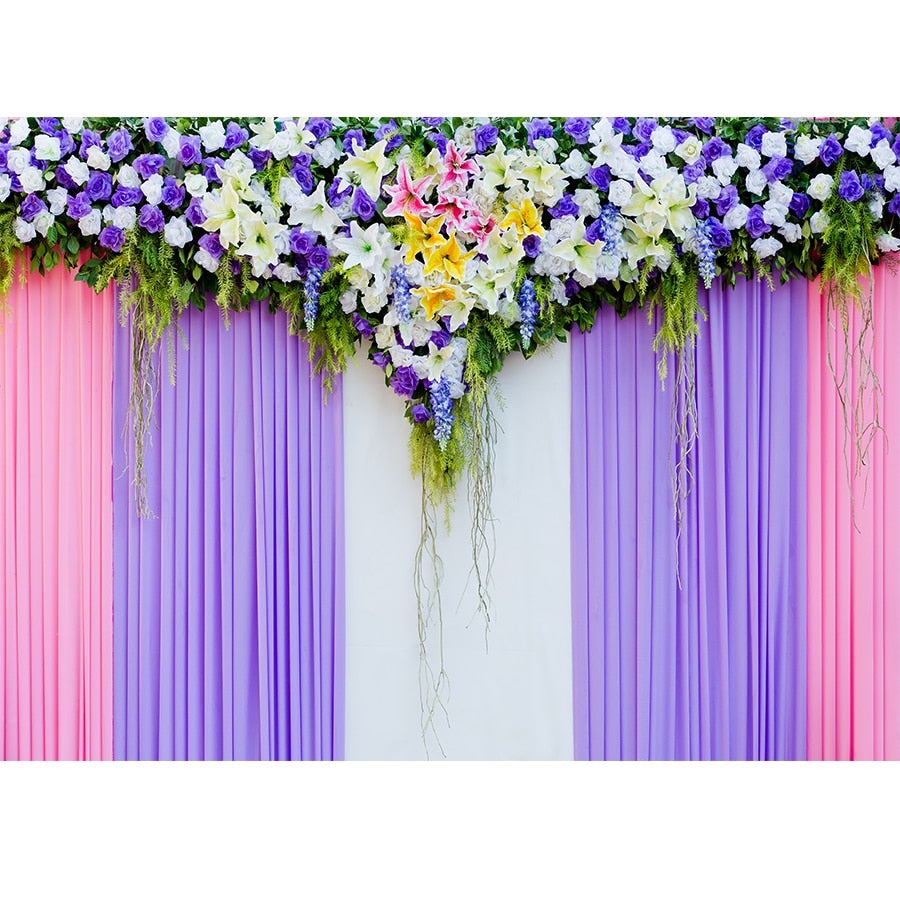 Wedding Flower Curtain Blossom Floral Garland Wall Party Decoration Backdrop Photocall Photography Backgrounds Photo Studio Inflatable Decorations