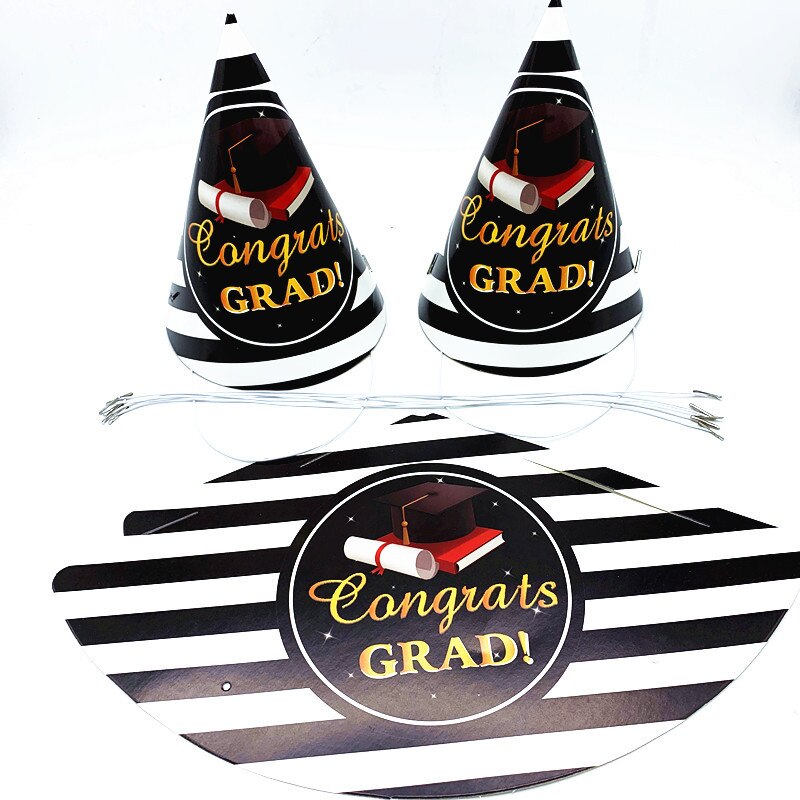 Happy Graduation Party Decoration Set Congrats Grad Tableware Paper Plate Cup Banner Tablecloth Supplies 