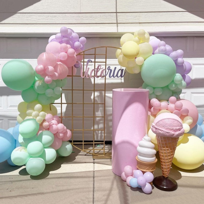 Pcs Balloon Arch Set Yellow Pink Green Birthday Balloons Kit Garland Baby Baptism Shower Party Wedding Decoration Inflatable Decorations