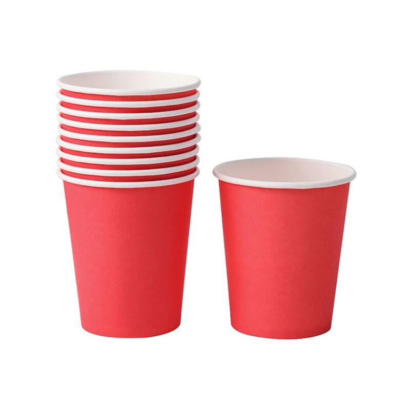 pcs Disposable Paper Cup Pink White Black Drinks Wine Clear Cups Wedding Birthday Party Decoration Home Festival Supplies 