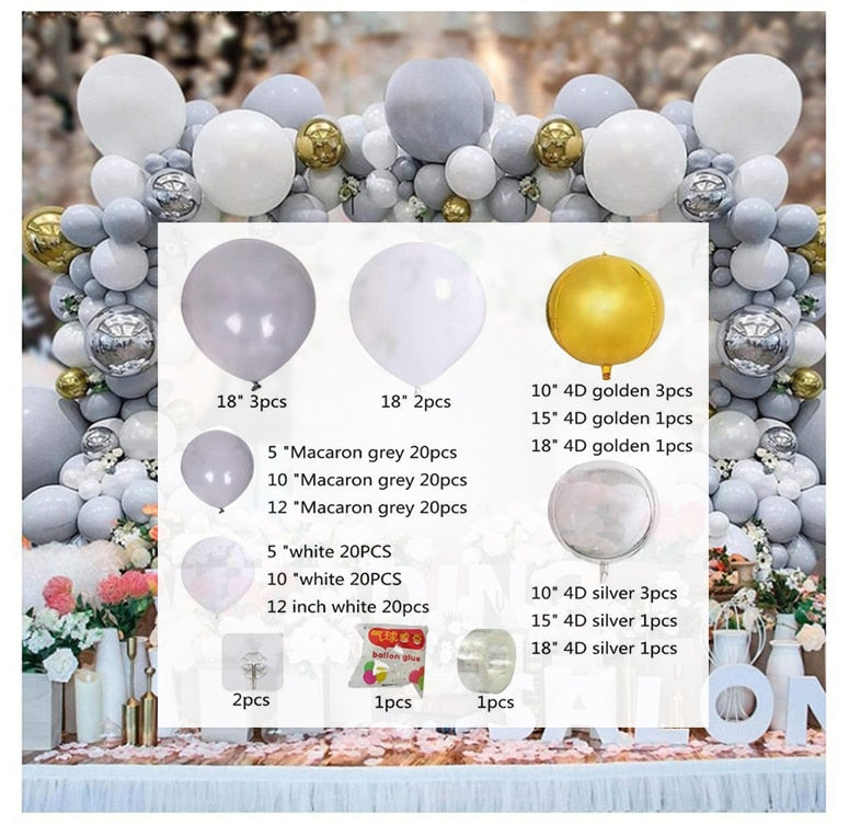 Purple Balloon Garland Arch Kit Rose Gold Latex Wedding Birthday Party Decor Kids Baby Shower Girl Supplies Inflatable Decorations