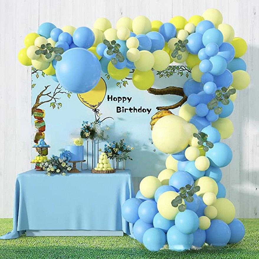 Balloon Garland Arch Kit Macaron Lemon Yellow Premium Latex Birthday Wedding Baby Shower New Year Supplies Inflatable Party Decorations