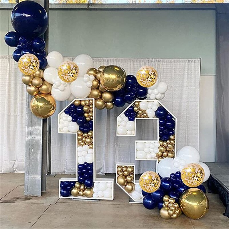 pcs Wedding Balloons Garland Arch Kit Gold Metallic Ballon Jungle Birthday Party Decoration Baby Shower Bachelorette Globes Inflatable Decorations