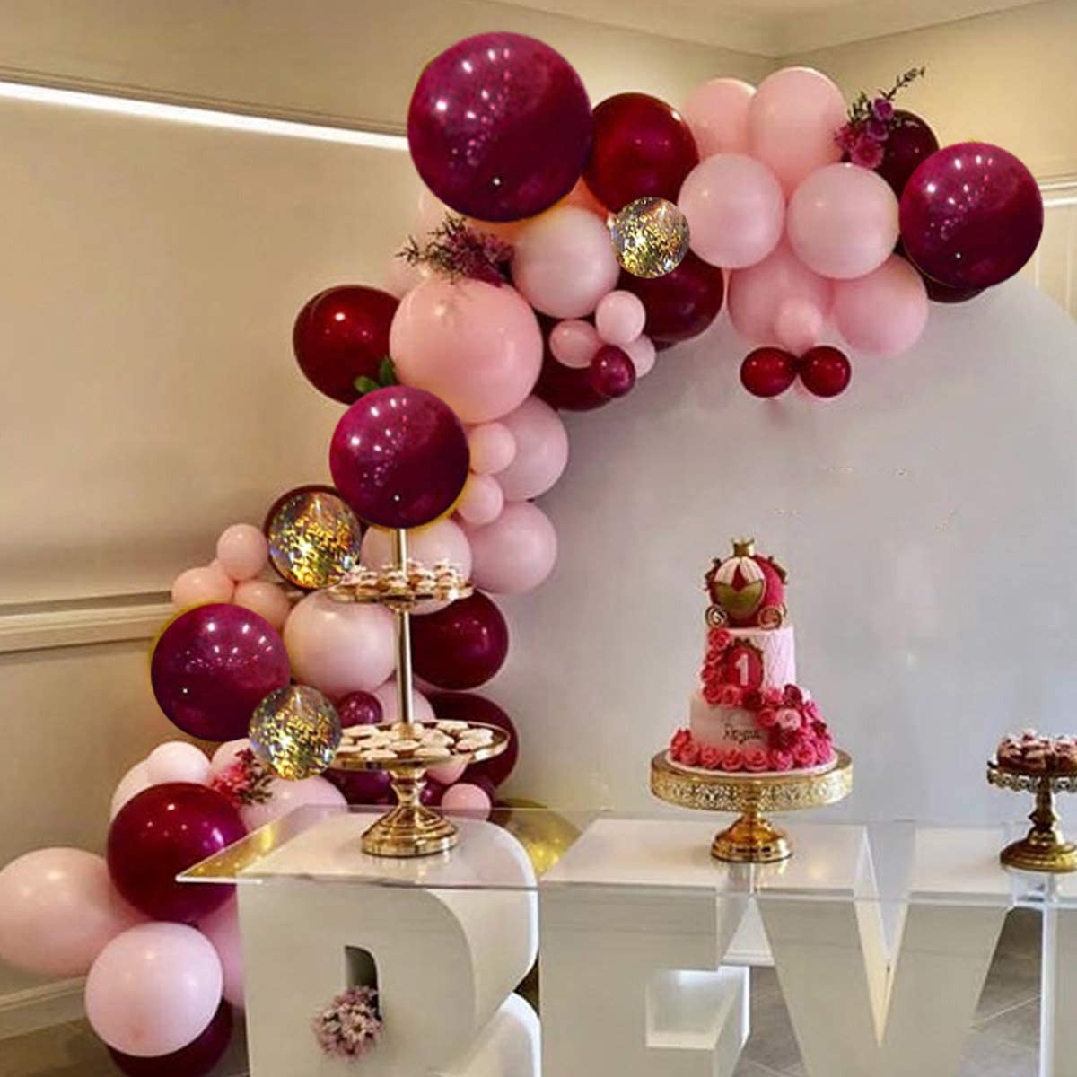 pcs Latex Balloon Garland Arch kit Pink Burgundy Bridal Girls Birthday Wedding Party Decoration. Inflatable Decorations