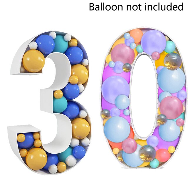 th/ th Large Number Frame Stand Balloon First st Birthday Party Decorations Kids Baby Shower Decoration Anniversary Decor 