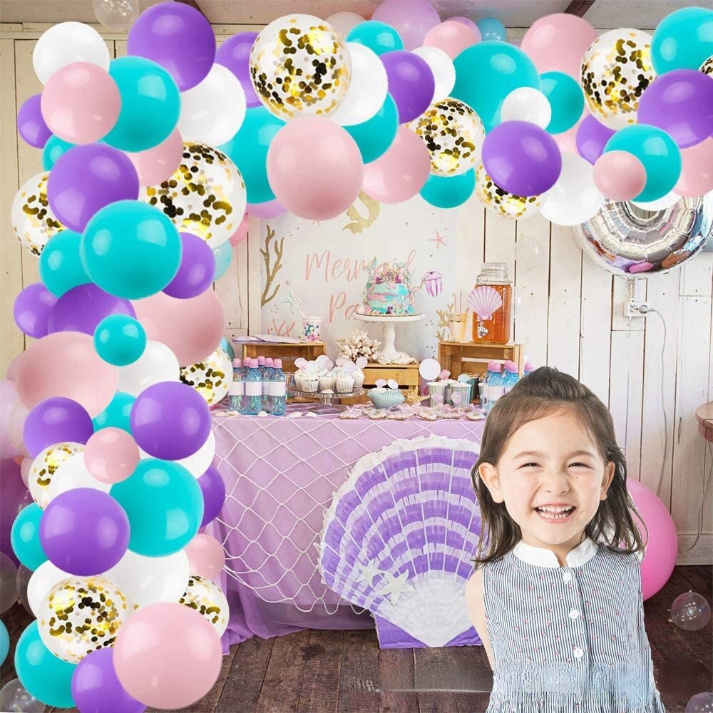 Pink Purple Teal Balloon Garland Arch Kit Background Decoration Baby Shower Wedding st Birthday Party Supplies Inflatable Decorations