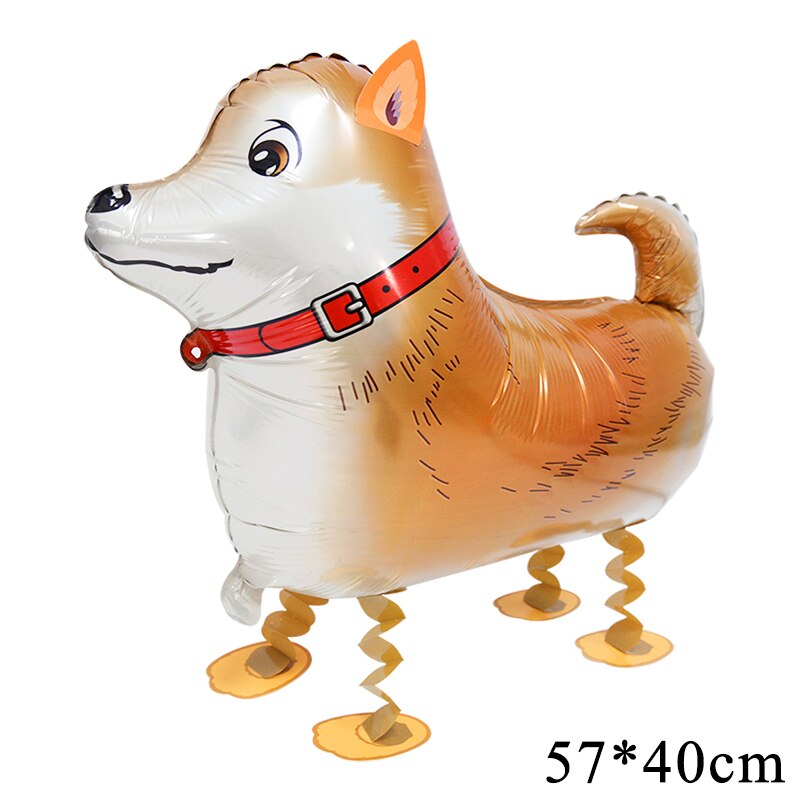 Walking Animal Helium Balloon Cute Cat Dog Dinosaur Pet Foil Birthday Party Air Globos Decoration Baby Shower Kids Toy 