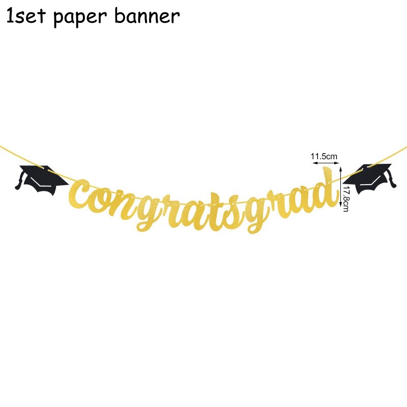 Graduation Balloons Congrats Grad Paper Garland Banner Graduation Party Decorations College Celebration Party DIY Decor Supplies PartyDecorHQ