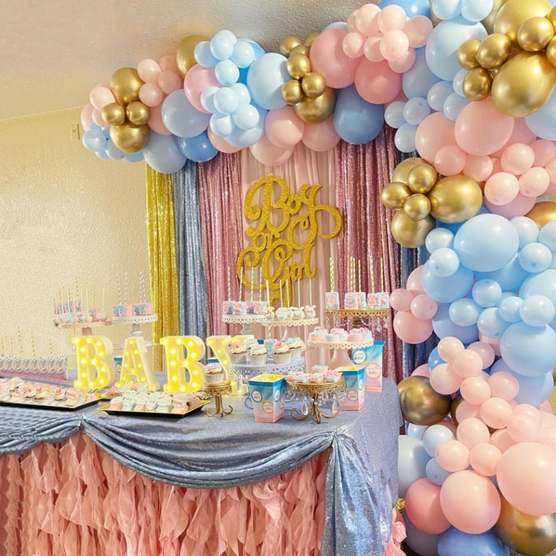 Pcs Balloons Arch Set Blue Pink Gold Balloon Garland Birthday Party Baby Baptism Shower Wedding Kit Decoration Inflatable Decorations