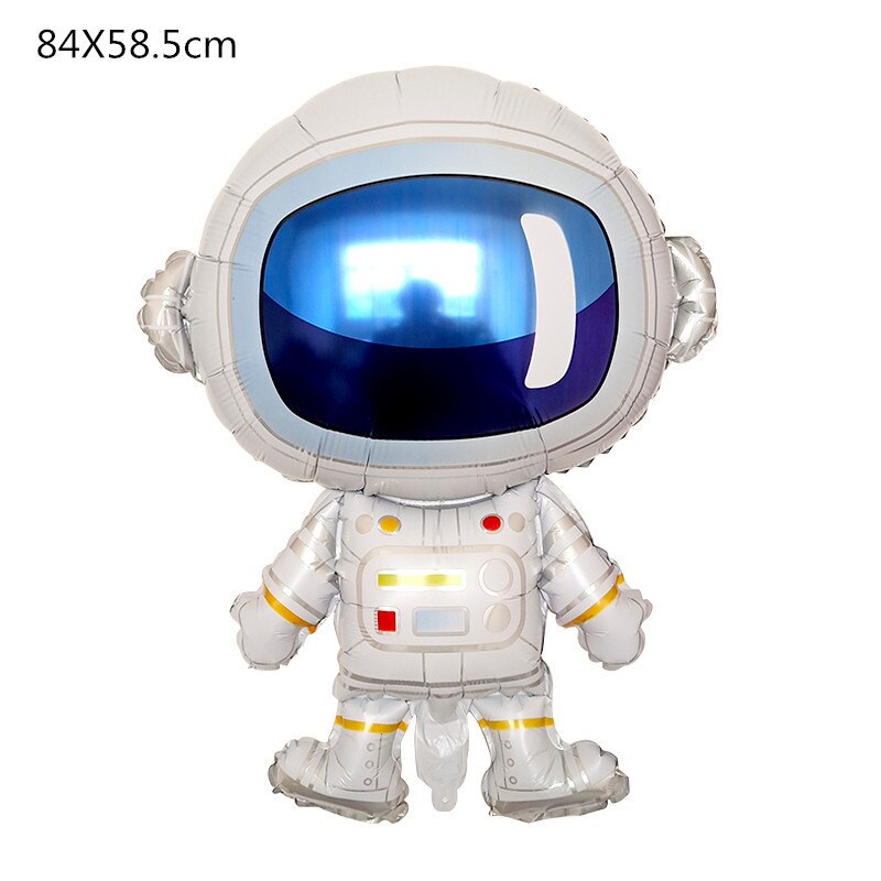 Space Themed Party Decoration Astronaut Rocket Balloons Set Cake Toppers Kids st Birthday Baby Shower Supplies 