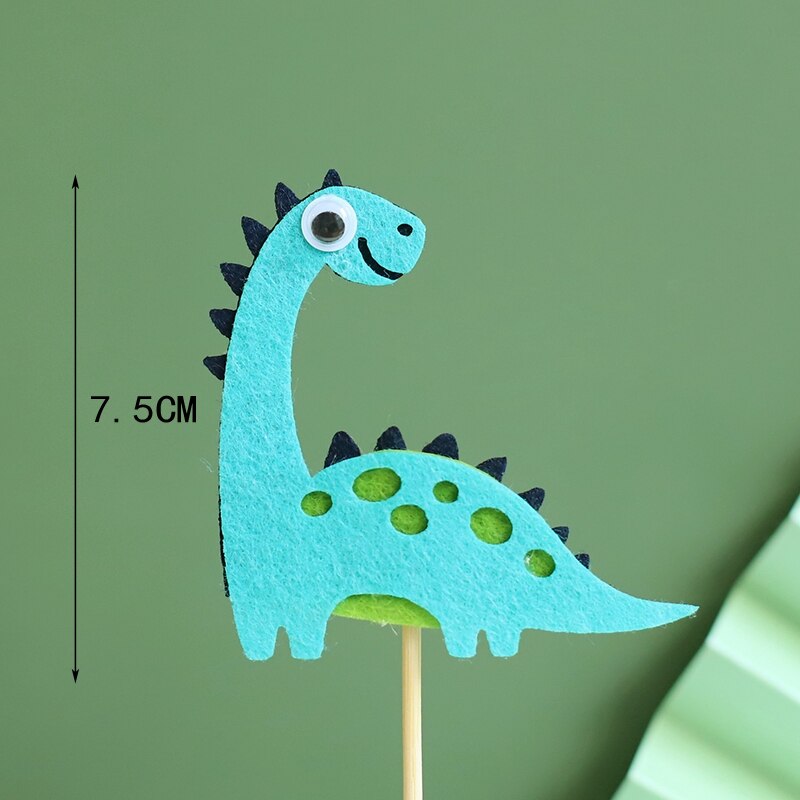 Dinosaur Theme Cake Topper Lovely Cartoon Zoo Dino Jungle Decoration Soft pottery Baby Shower Birthday Party Supplies 