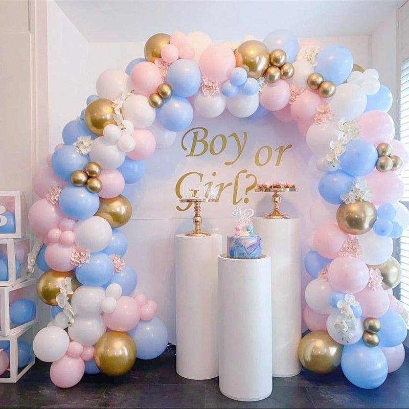 Macaron White Pink Blue Gold Balloon Arch Kit Wedding Birthday Boy Girl Baby Shower DIY Party Decoration Garland Inflatable Decorations