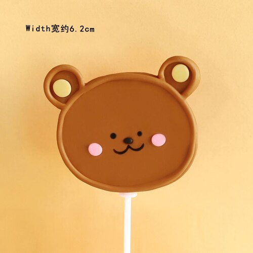 Cartoon Lovely Bear Birthday Party Star Moon Cake Topper Child Theme Baby Dessert Decoration Baking Cakes 