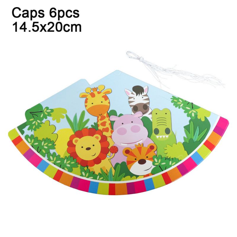 Jungle Theme Disposable Tableware Paper Plate Napkin Tablecloth for Animals Boy Birthday Party Decoration Kids Gifts Baby Shower PartyDecorHQ