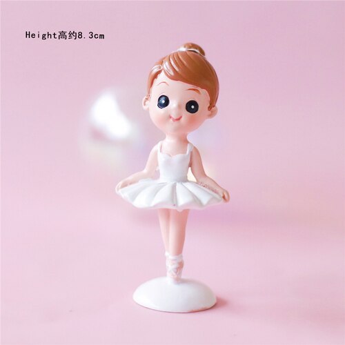 Ballerina Girl Cake Decoration Pink White for Girl Birthday Party Valentine's Day Theme Romantic Wedding Cake Decorate Gifts PartyDecorHQ