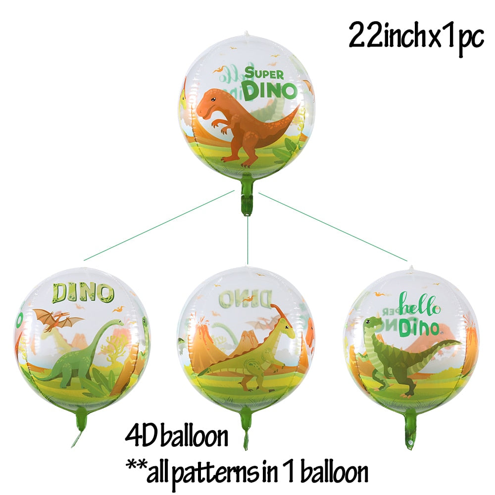 Cute Dinosaur Birthday Decorations Disposable Tableware Plates Cups Jungle Dino Party Banner Kids Summer Supplies 