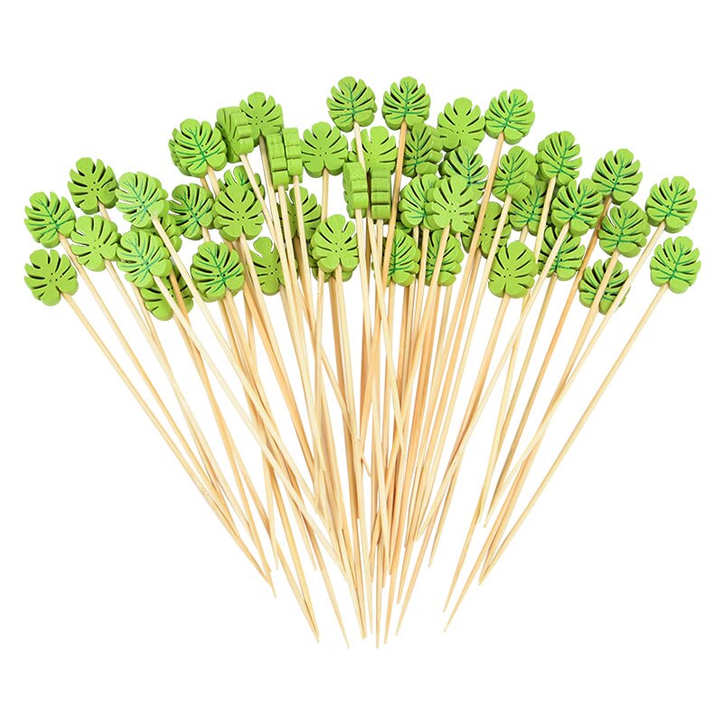 pcs Flamingo Cactus Food Picks Hawaii Summer Party Fruit Fork Cake Dessert Cocktail Toothpick Wedding Birthday Bar Supplies 