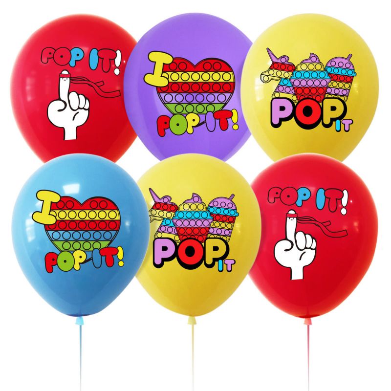 pcs Pop Balloons Red Blue Yellow Latex Balloon Girl Boy Birthday Party Decoration Kids Game Gift Baby Shower Globes 