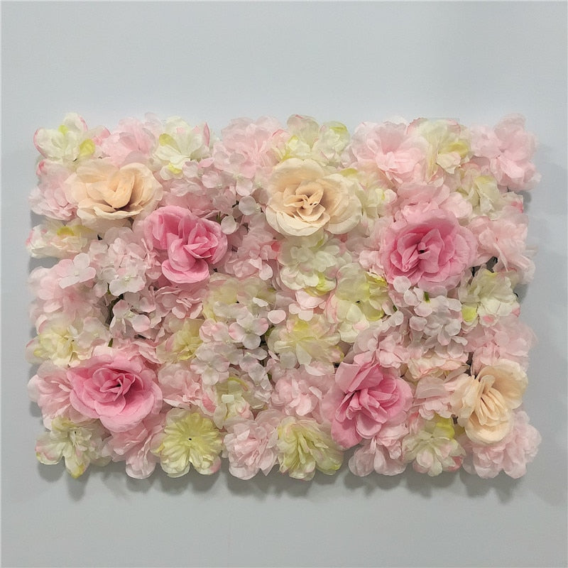 LINMAN cm Rose Artificial Flower Wall Panel Decor Backdrop Wedding Party Event Birthday Shop Scene Layout Customizable 