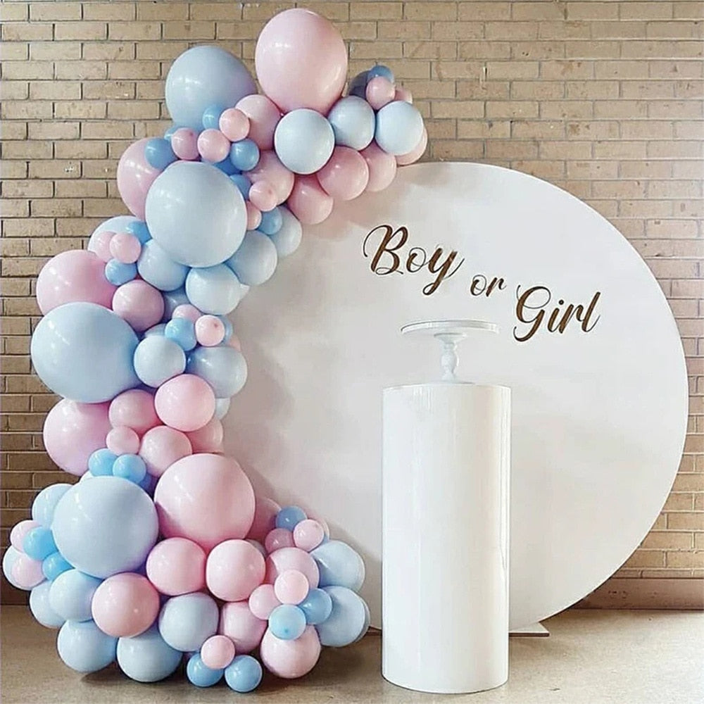 pcs Blue Pink Balloon Garland Boy Girl Baby Shower Macaron Ballon Arch Kit Gender Reveal Party Air Globos Decorations Inflatable