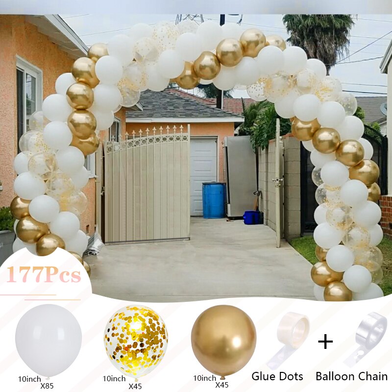 Balloons Arch Set White Pink Gold Balloon Garland Wedding Baby Baptism Shower Birthday Party Decoration Wholesale Inflatable Decorations