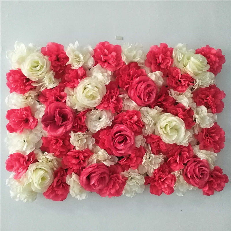 LINMAN cm Rose Artificial Flower Wall Panel Decor Backdrop Wedding Party Event Birthday Shop Scene Layout Customizable 