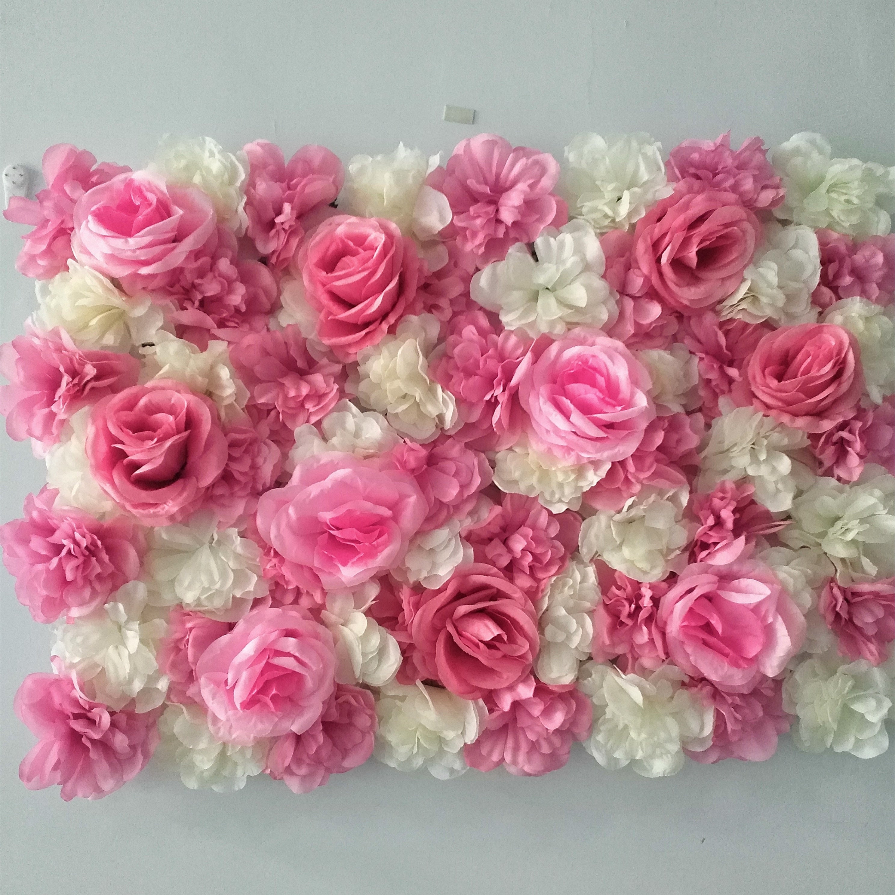 LINMAN cm Rose Artificial Flower Wall Panel Decor Backdrop Wedding Party Event Birthday Shop Scene Layout Customizable 