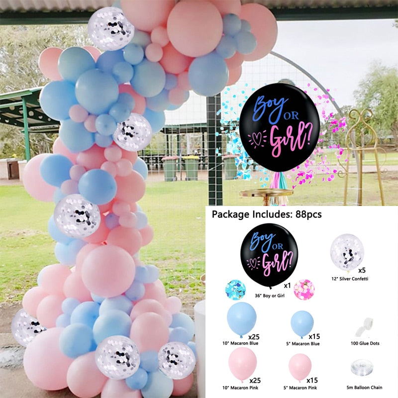 Macaron White Pink Blue Gold Balloon Arch Kit Wedding Birthday Boy Girl Baby Shower DIY Party Decoration Garland Inflatable Decorations