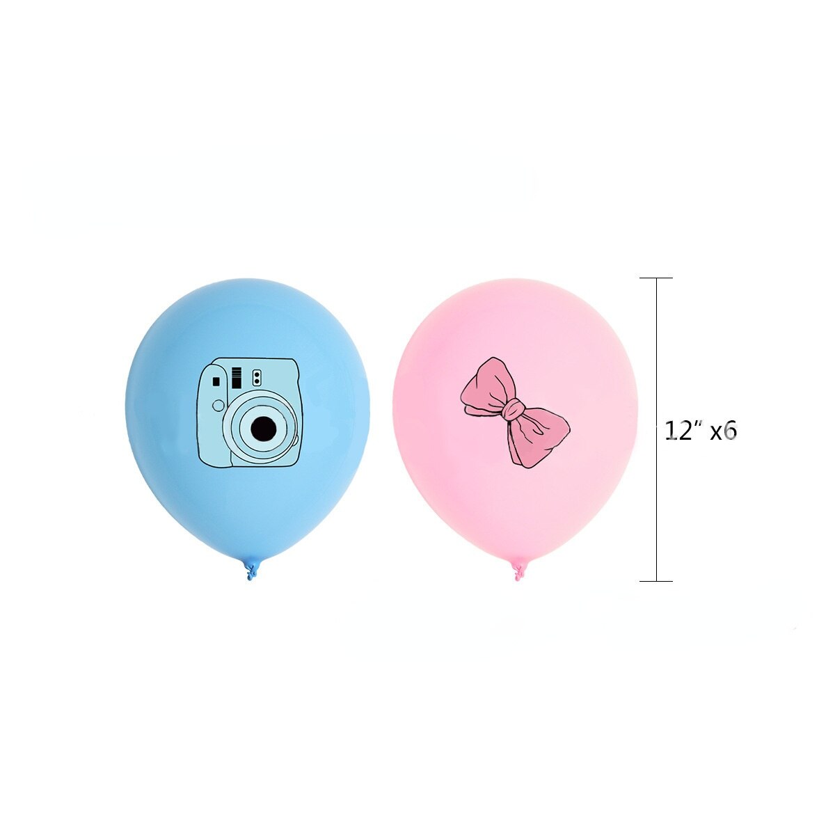 Camera Theme Party Decoration Pink Blue Bowknot Latex Balloon Set Banner Lipstick Cake Topper Girl Birthday Supplies PartyDecorHQ