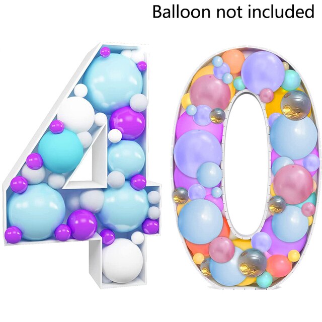 th/ th Large Number Frame Stand Balloon First st Birthday Party Decorations Kids Baby Shower Decoration Anniversary Decor 